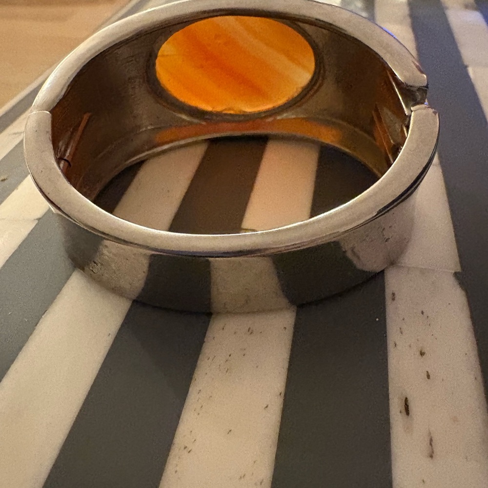 Source Unknown Silver Plated Vintage Bracelet Wit… - image 2